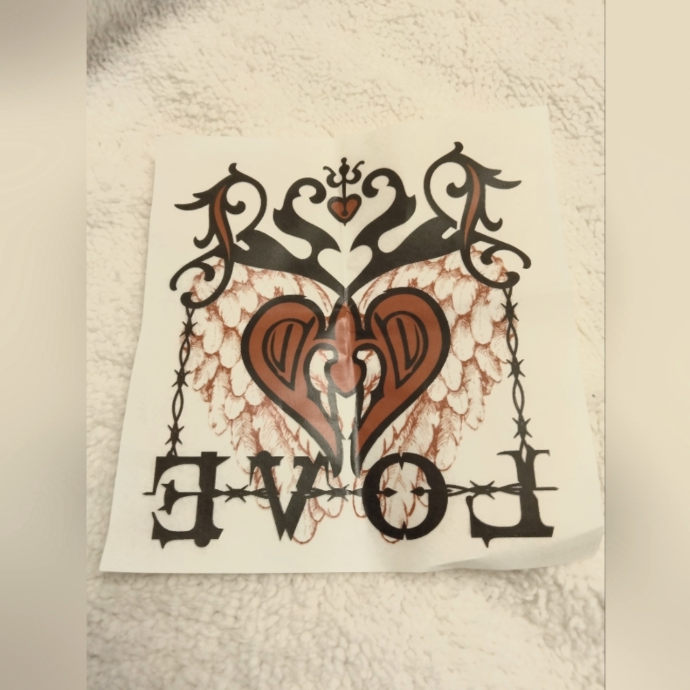 LOVE & Heart Iron-On